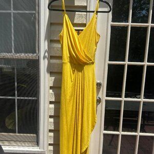 WHBM (White House Black Market) Maxi Sandal Dress, Yellow, Size 6